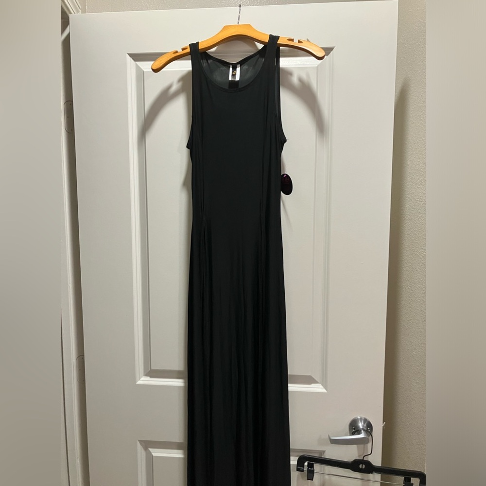 Hot Miami styles SHEER dress high split.  Size-M color-black.  New with tags